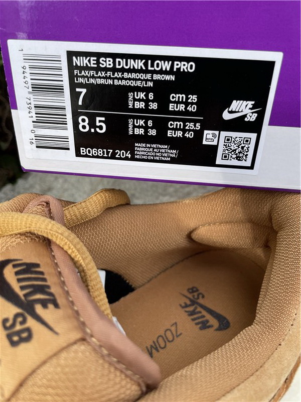 Authentic Nike SB Dunk Low Pro “Wheat Mocha”