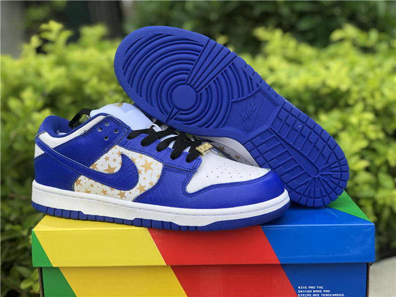 Authentic Supreme x Nike SB Dunk Blue White