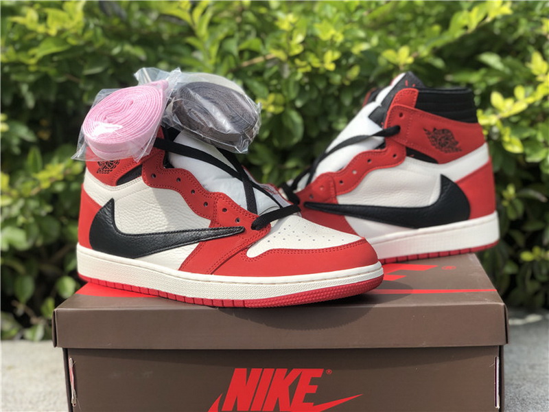 Authentic Travis Scott x Air Jordan 1 White Red