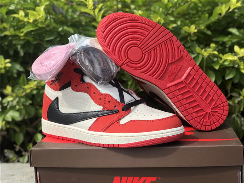 Authentic Travis Scott x Air Jordan 1 White Red