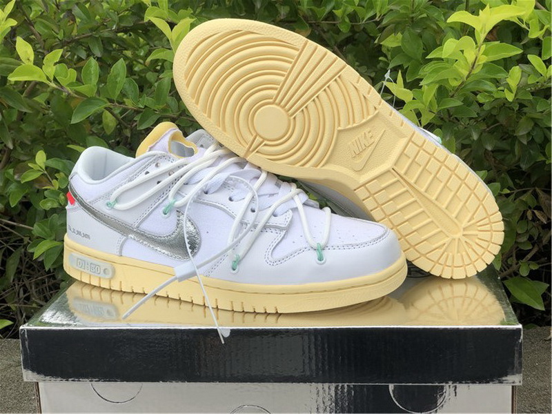 Authentic Off-White x Nike Dunk Low White