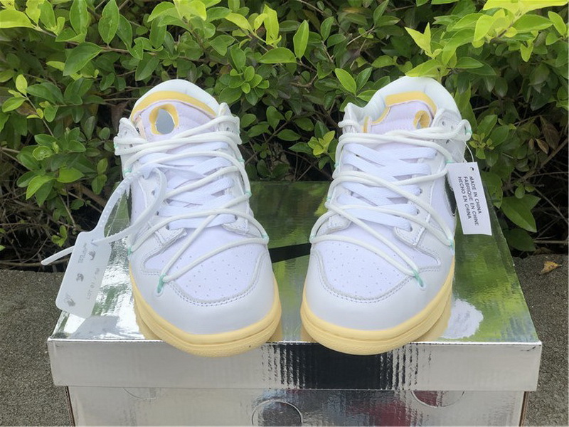 Authentic Off-White x Nike Dunk Low White