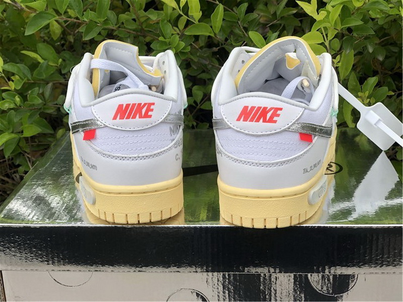 Authentic Off-White x Nike Dunk Low White