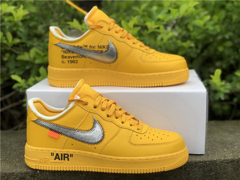 Authentic Off-White x Nike Air Force 1 Low “University Gold”