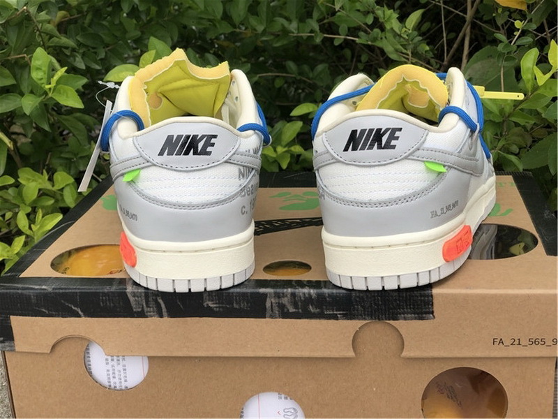 Authentic Off White x Nike Dunk Low The 50 Grey