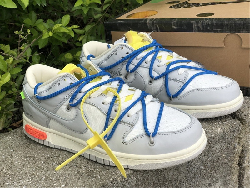 Authentic Off White x Nike Dunk Low The 50 Grey