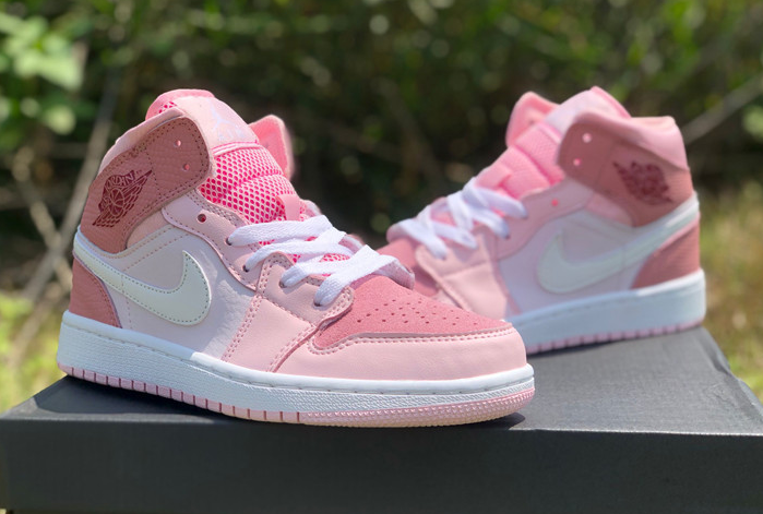 Authentic Air Jordan 1 WMS Mid Digital Pink