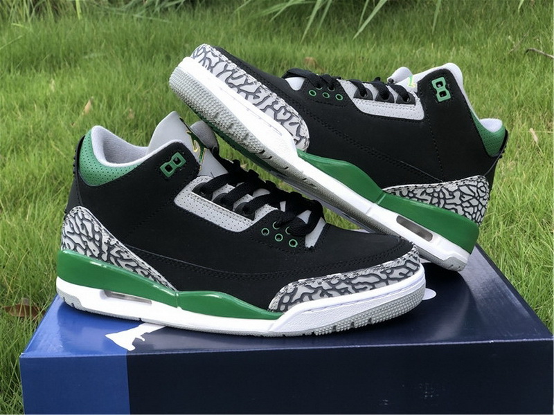 Authentic Air Jordan 3 Pine Green