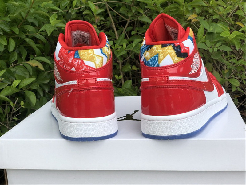  Authentic Air Jordan 1 Mid Red White