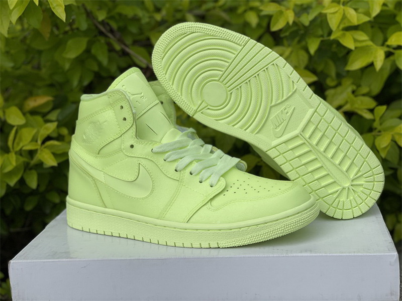 Authentic Air Jordan 1 High Premium Lemon Green