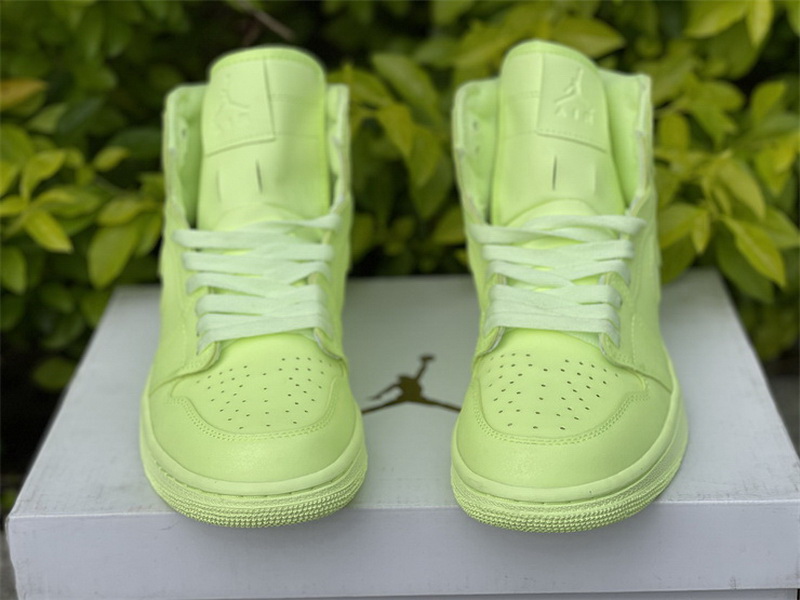 Authentic Air Jordan 1 High Premium Lemon Green