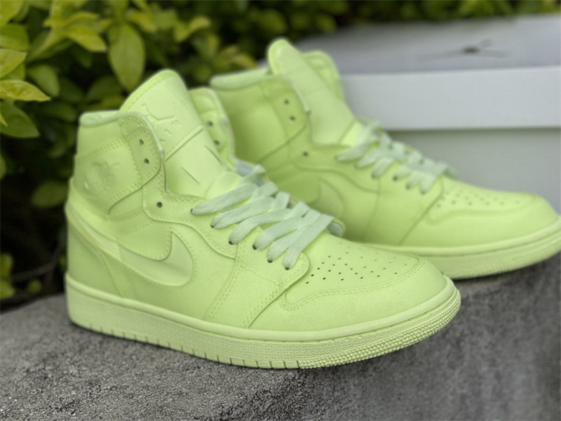 Authentic Air Jordan 1 High Premium Lemon Green