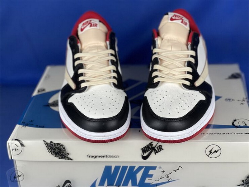 Authentic Travis Scott x Air Jordan 1 Low White Red