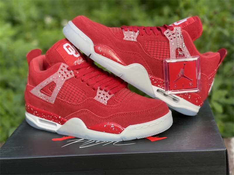 Authentic Air Jordan 4 PE Oklahoma Sooners （restock)