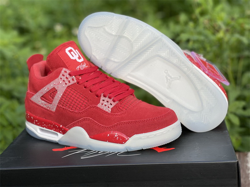 Authentic Air Jordan 4 PE Oklahoma Sooners （restock)