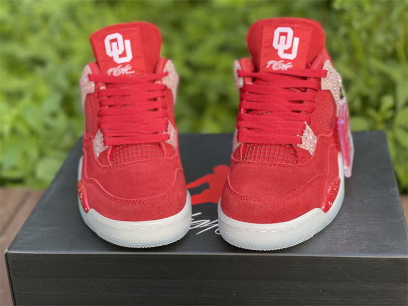 Authentic Air Jordan 4 PE Oklahoma Sooners （restock)