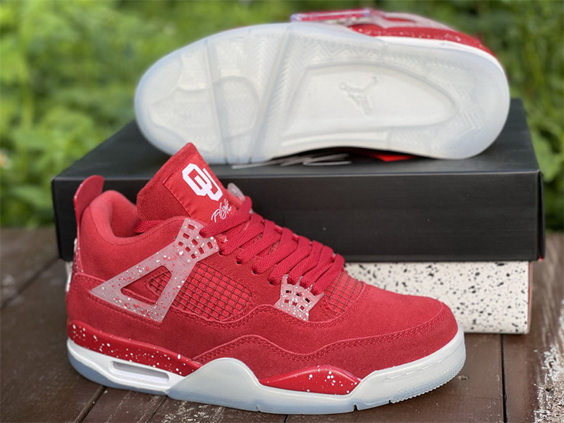 Authentic Air Jordan 4 PE Oklahoma Sooners （restock)