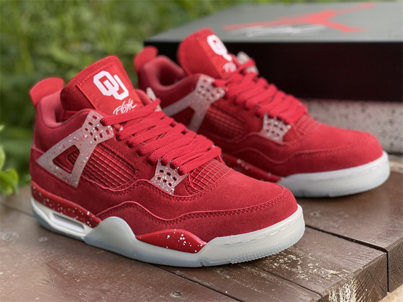 Authentic Air Jordan 4 PE Oklahoma Sooners （restock)