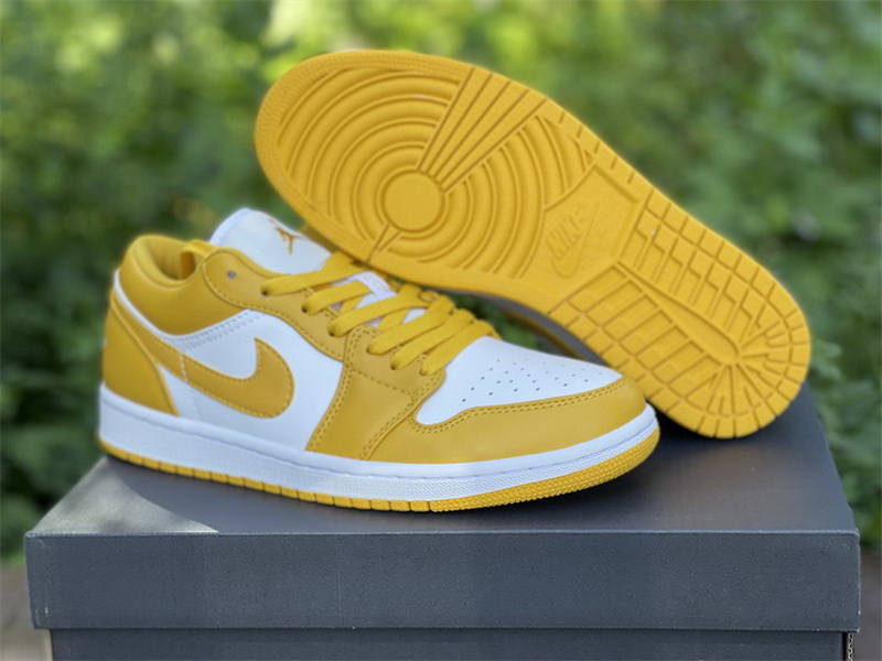 Authentic Air Jordan 1 Low White Pollen