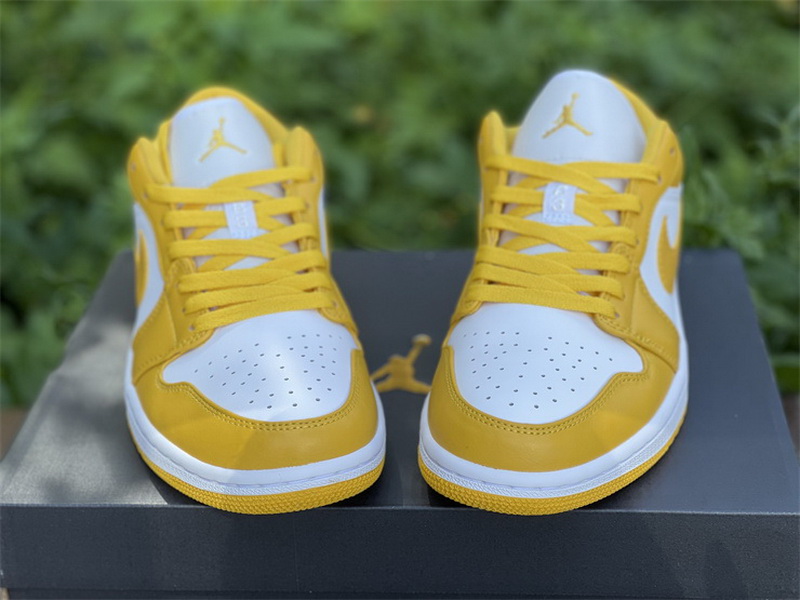 Authentic Air Jordan 1 Low White Pollen