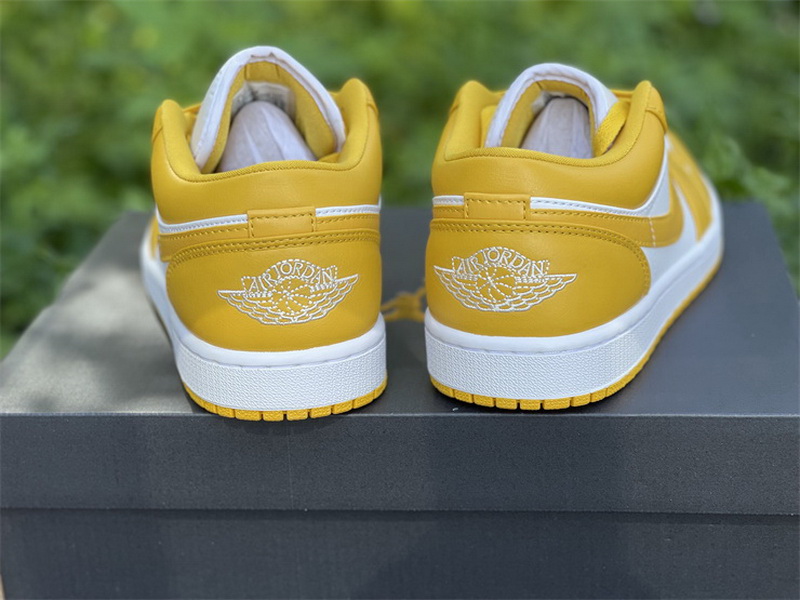 Authentic Air Jordan 1 Low White Pollen GS