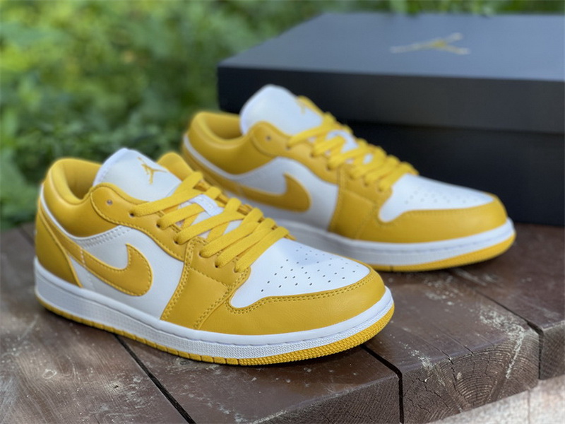 Authentic Air Jordan 1 Low White Pollen