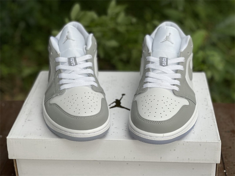 Authentic Air Jordan 1 Low “Wolf Grey” Women