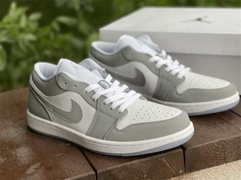 Authentic Air Jordan 1 Low “Wolf Grey” Women