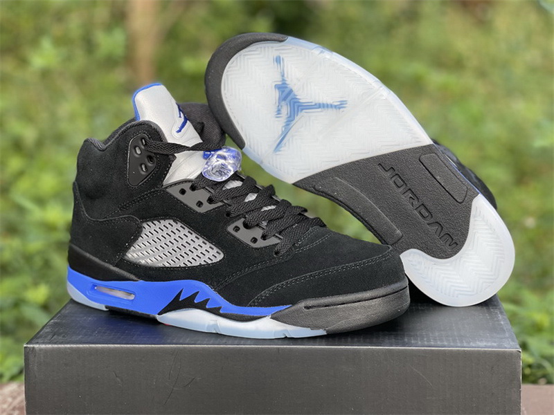 Authentic Air Jordan 5 Black Blue