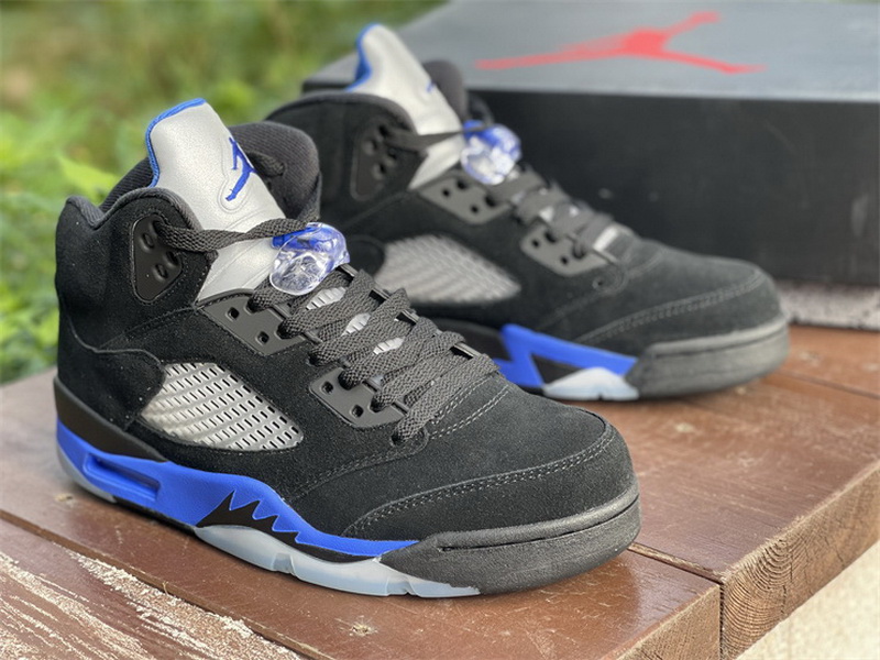 Authentic Air Jordan 5 Black Blue