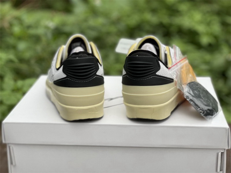 Authentic OFF-WHITE x Air Jordan 2 Low White Black