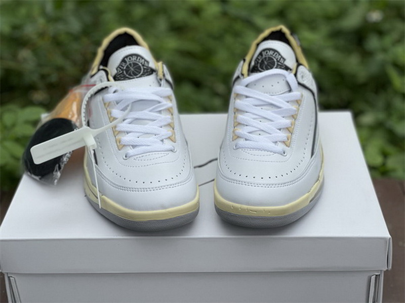 Authentic OFF-WHITE x Air Jordan 2 Low White Black