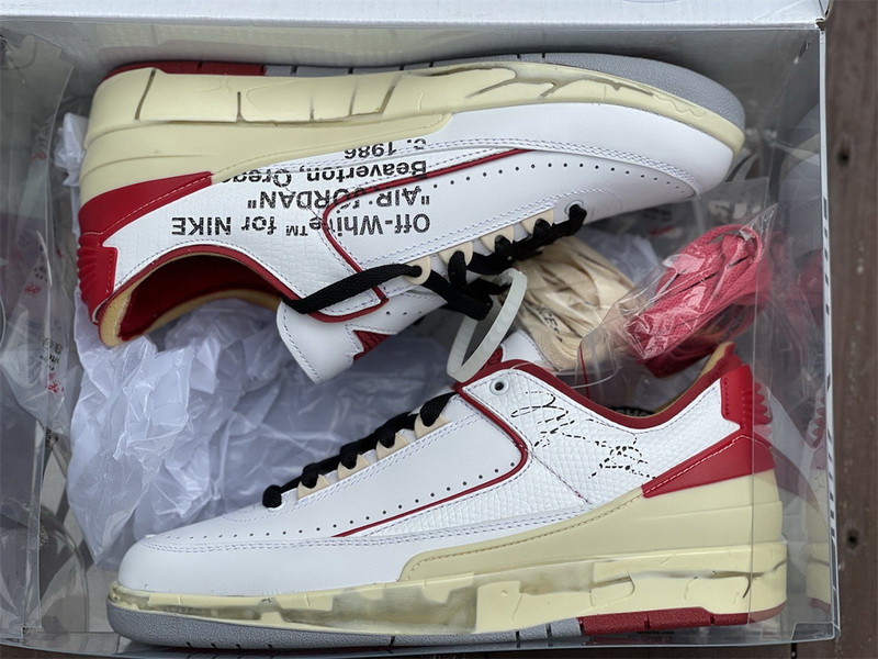 Authentic Air Jordan 2 x Off WHite Low SP White