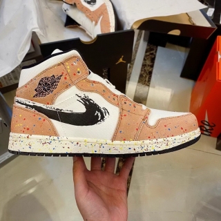 Authentic Air Jordan 1 Mid SE Brushstroke