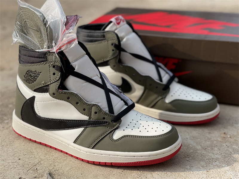 Authentic Travis Scott x Air Jordan 1 Olive