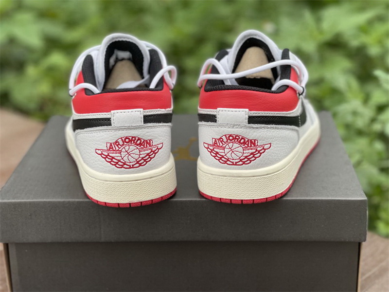 Authentic Air Jordan 1 Low White Red