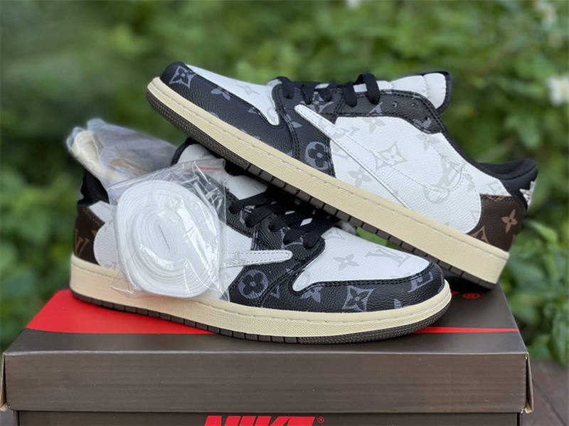 LV x Travis Scott x Air Jordan 1 Low Custom made