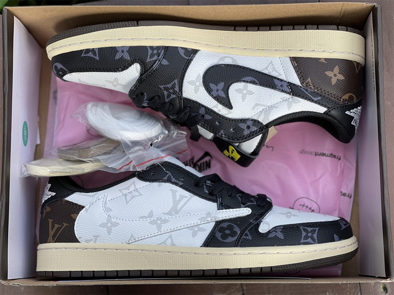 LV x Travis Scott x Air Jordan 1 Low Custom made