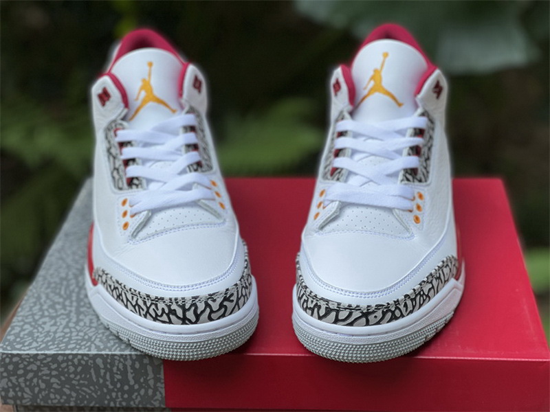 Authentic Air Jordan 3 Retro Cardinal Red