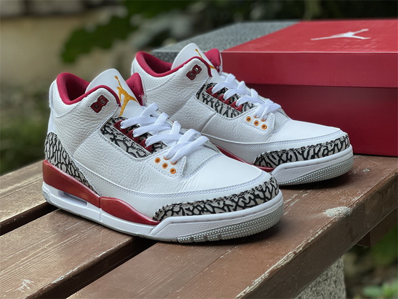 Authentic Air Jordan 3 Retro Cardinal Red