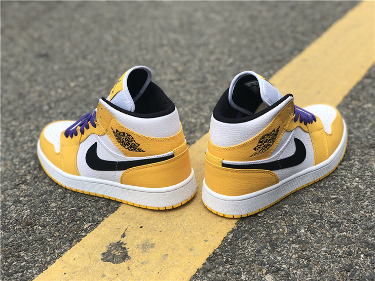 Authentic Air Jordan 1 Mid  Lakers