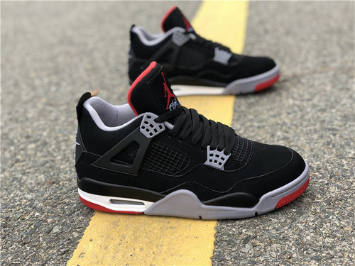 Authentic Air Jordan 4 Bred 2019