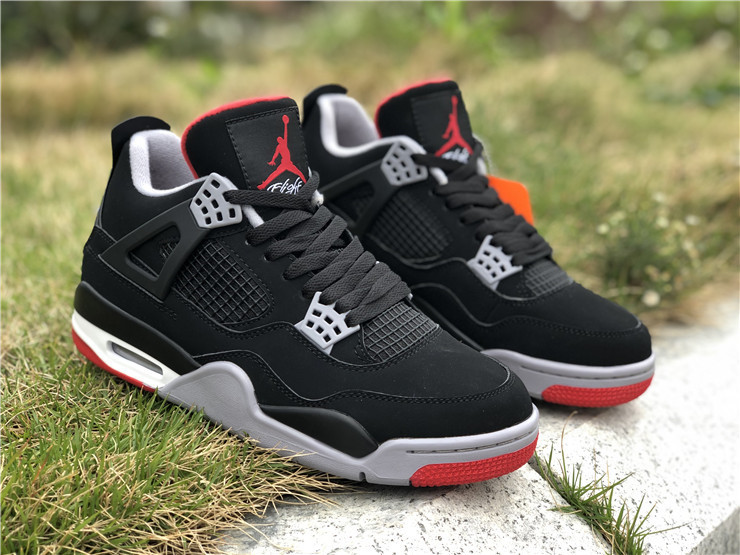 Authentic Air Jordan 4 Bred 2019