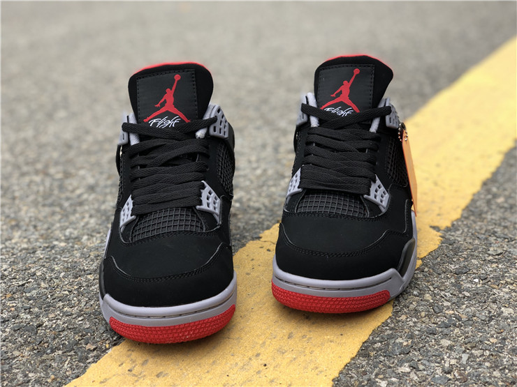 Authentic Air Jordan 4 Bred 2019