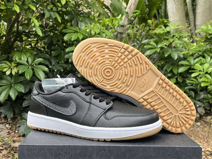 Authentic Air Jordan 1 Low Golf “Black Gum”