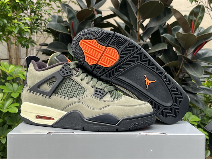 Authentic UNDEFEATED x Jordan Air Jordan 4 “Olive Canvas