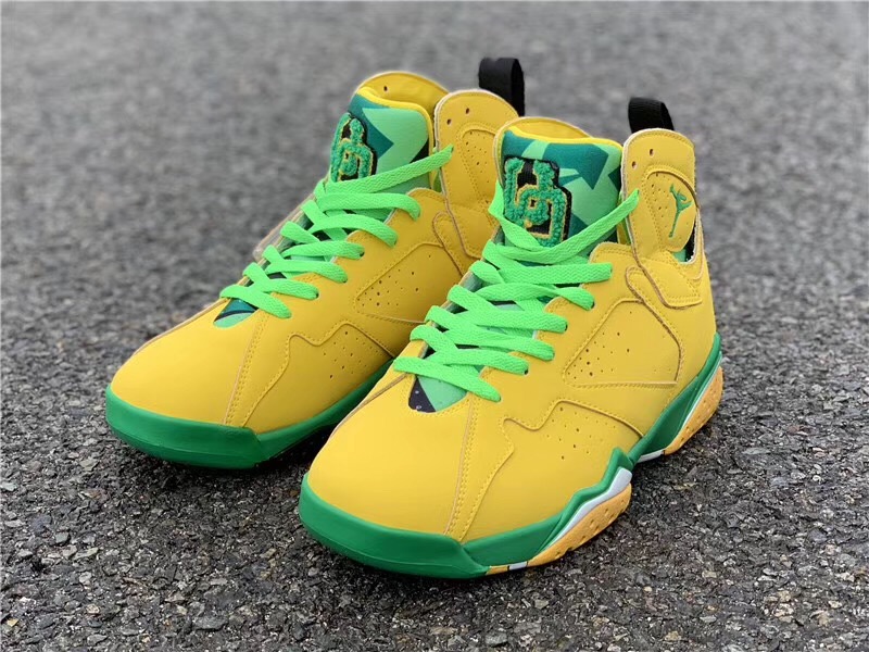 Authentic Air Jordan 7 PE Oregon Ducks 