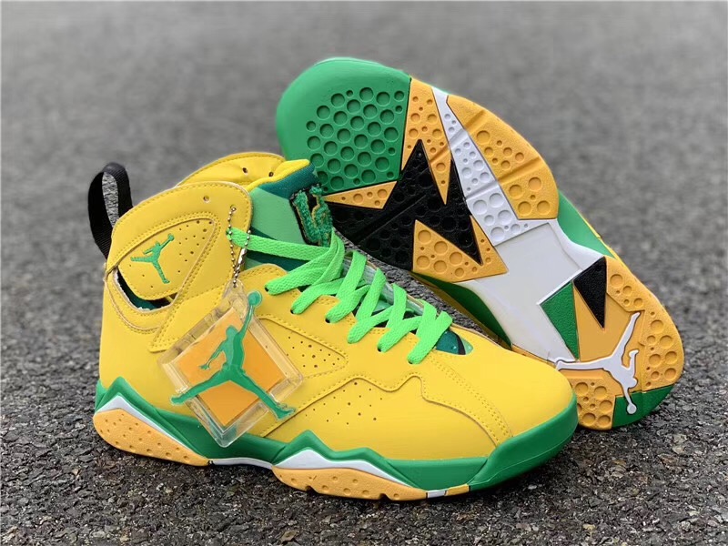 Authentic Air Jordan 7 PE Oregon Ducks 