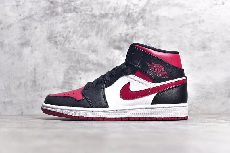 Authentic Air Jordan 1 Mid “Bred Toe”