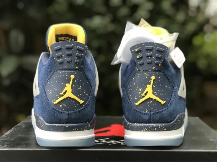 Authentic Air Jordan 4 PE Michigan 